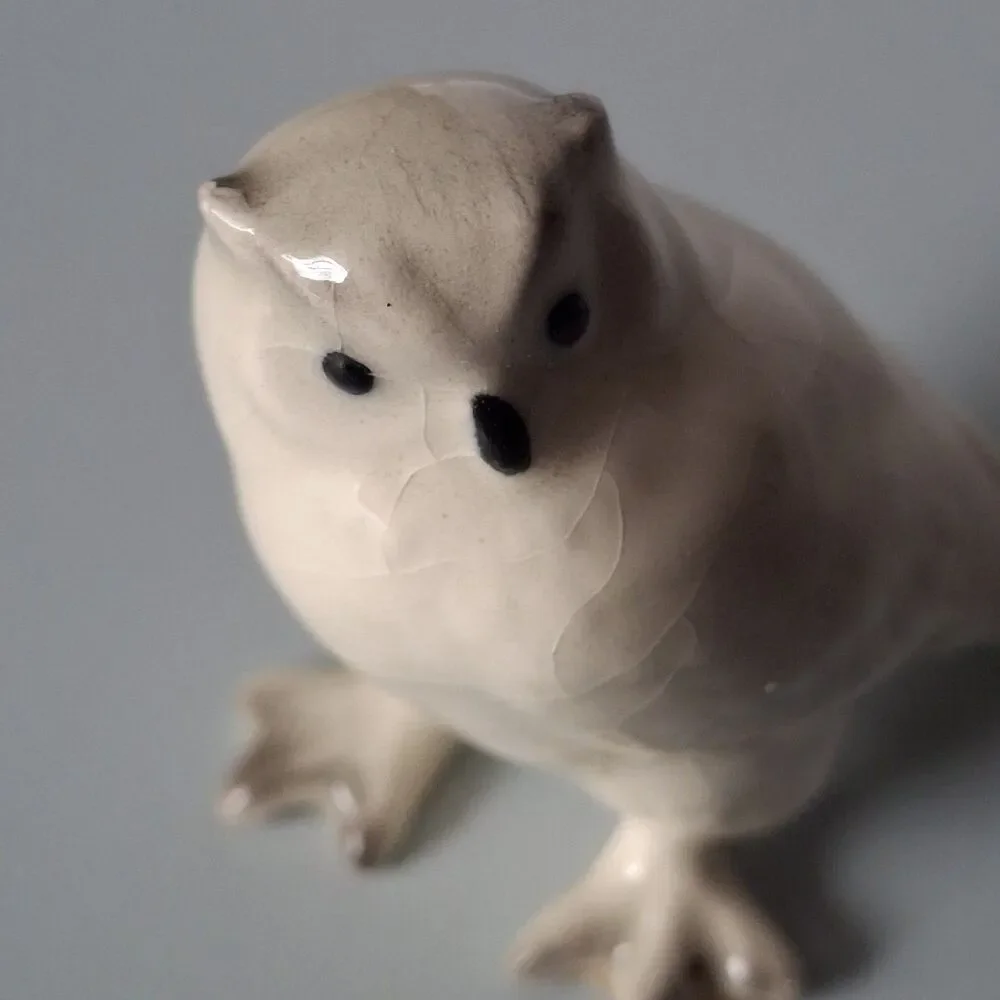 Hagen Renaker Animal Miniature Figurine Snow Owl Vintage Retired - Picture 3 of 8